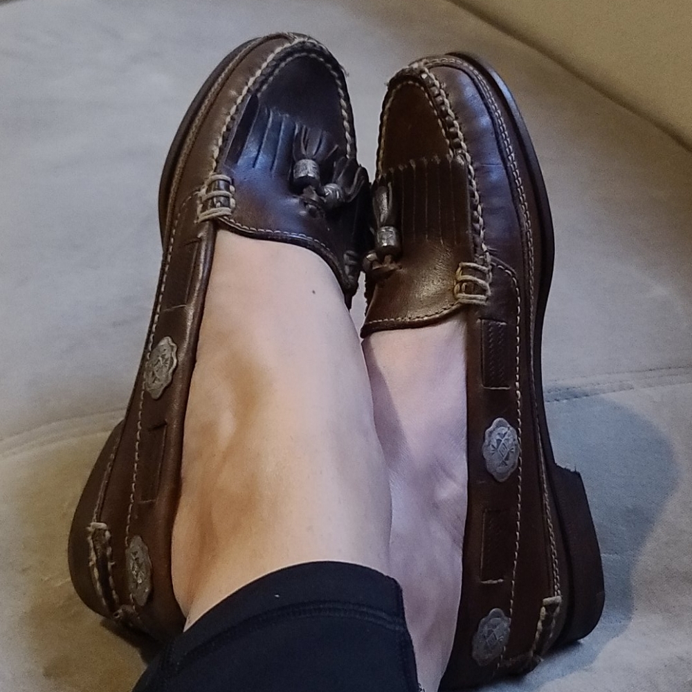 Vintage Cole Hann loafers with sterling accents